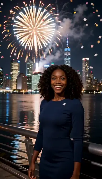New Year fireworks · Made with Peeka